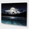 Designart - Fishing Boat Under Tropical Full Moon - Modern Canvas Wall Art Print